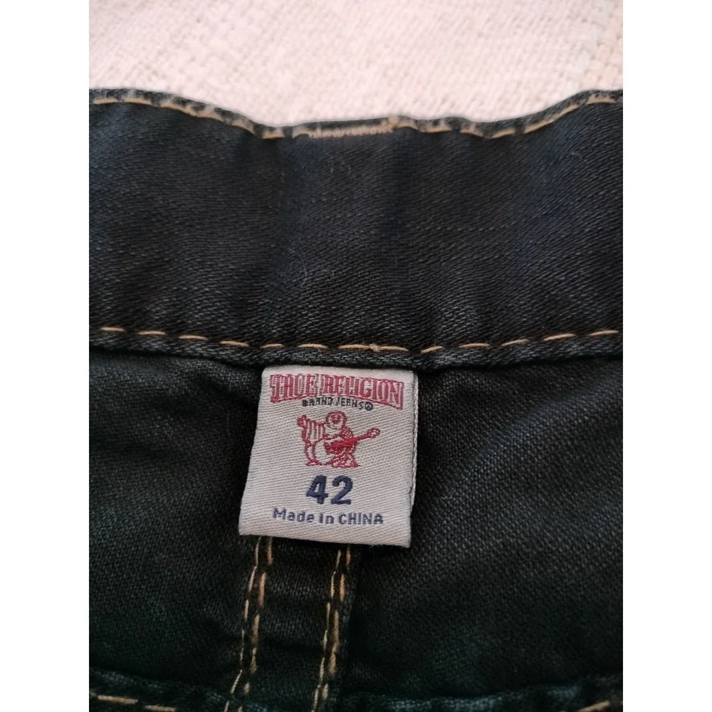 NWT True Religion Straight Flap Big T Jeans Men 42x32 (33) Moonlight Marble